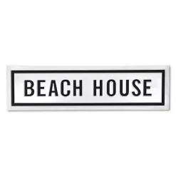 Kirklands Home Black and White Metal Beach House Wall Sign Discount