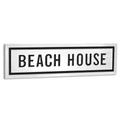 Kirklands Home Black and White Metal Beach House Wall Sign Discount