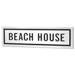 Kirklands Home Black and White Metal Beach House Wall Sign Discount