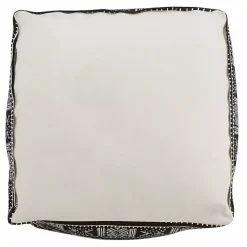 Poufs & Floor Cushions>Kirklands Home Black and White Mudcloth Cotton Pouf