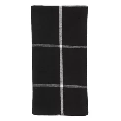 Kirklands Home Black and White Plaid Cotton Napkins, Set of 4 Best