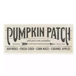 Fall>Kirklands Home Black and White Pumpkin Patch Wood Plaque