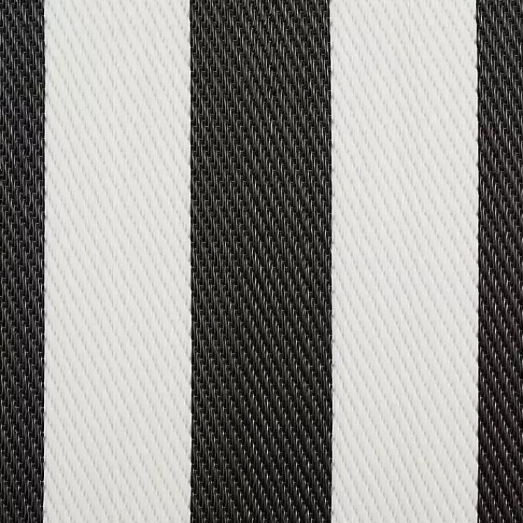 Kirklands Home Black and White Rugby Stripe Outdoor Area Rug, 5x8 Sale