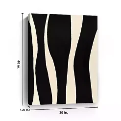 Kirklands Home Black and White Striped Canvas Art Print Multi Sale