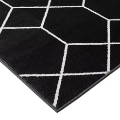 Kirklands Home Black and White Trellis Woven Area Rug, 8x10 Online