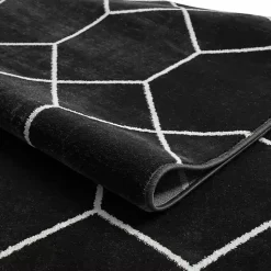 Kirklands Home Black and White Trellis Woven Area Rug, 8x10 Online