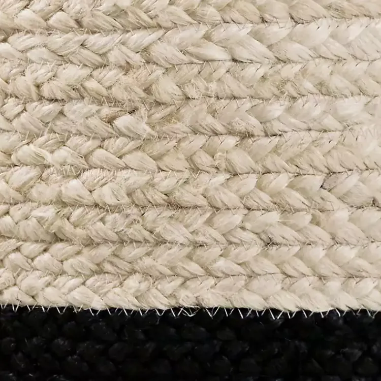 Baskets & Boxes>Kirklands Home Black and White Woven Basket with Tassel, 19 in.