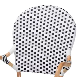 Kirklands Home Black and White Woven Dining Chairs, Set of 2 Clearance