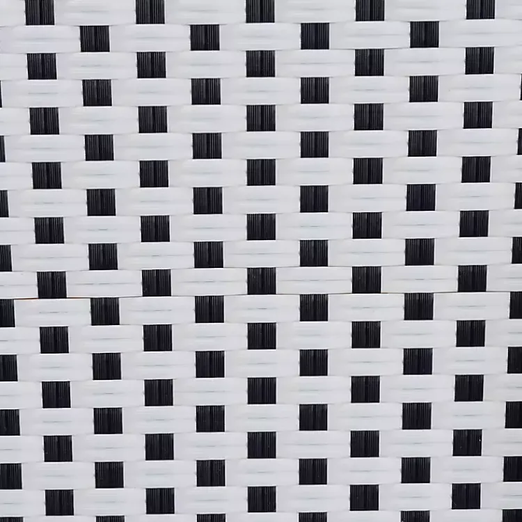 Kirklands Home Black and White Woven Dining Chairs, Set of 2 Clearance