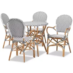 Kirklands Home Black and White Woven 5-pc. Dining Set Best