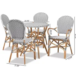 Kirklands Home Black and White Woven 5-pc. Dining Set Best