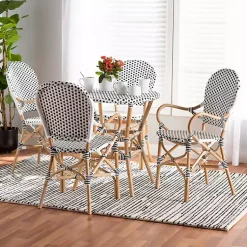 Kirklands Home Black and White Woven 5-pc. Dining Set Best