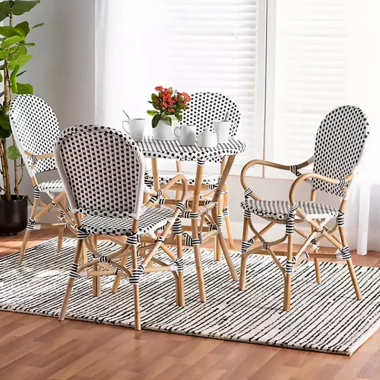 Kirklands Home Black and White Woven 5-pc. Dining Set Best