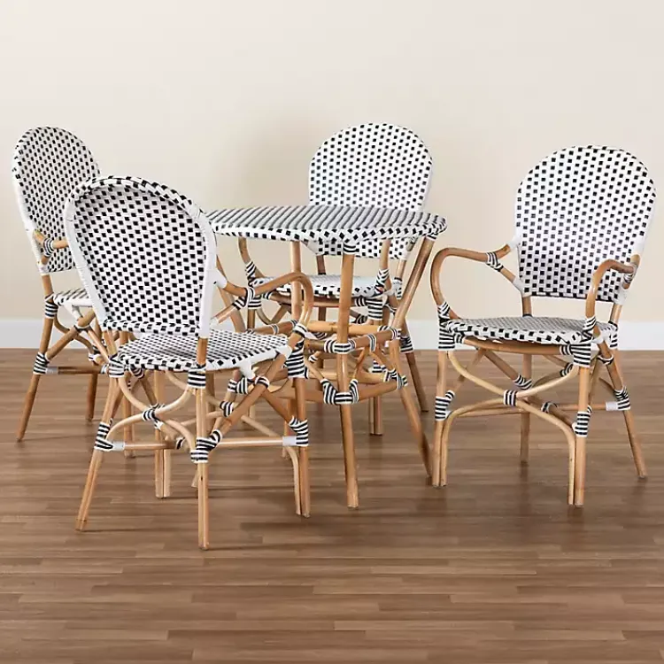 Kirklands Home Black and White Woven 5-pc. Dining Set Best
