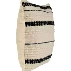 Kirklands Home Black and White Woven Stripe Indoor/Outdoor Pillow Discount