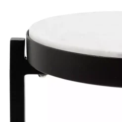 Kirklands Home Angular Marble Accent Table Black Online