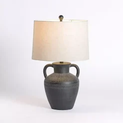 Kirklands Home Black Antique Jug Table Lamp with Handles White Online