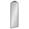 Kirklands Home Black Arch Ornate Crown Full Length Wall Mirror