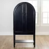Kirklands Home Black Arch Wood Bar Cabinet Outlet
