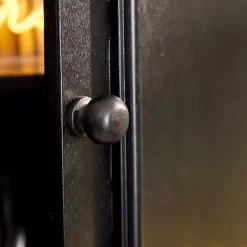 Kirklands Home Black Arch Wood Bar Cabinet Outlet