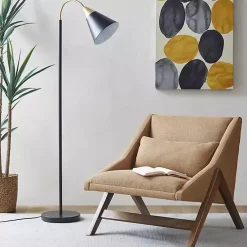 Kirklands Home Arched Cone Shade Floor Lamp Black Hot