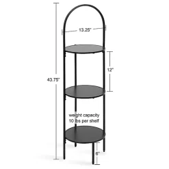 Kirklands Home Arched 3-Tier Plant Stand Black Best