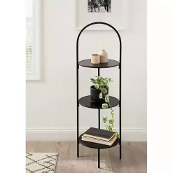 Kirklands Home Arched 3-Tier Plant Stand Black Best