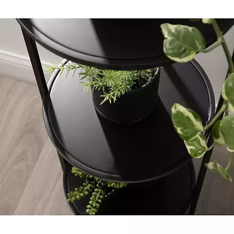Kirklands Home Arched 3-Tier Plant Stand Black Best