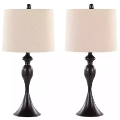Kirklands Home Ashland Table Lamps, Set of 2 Black Clearance