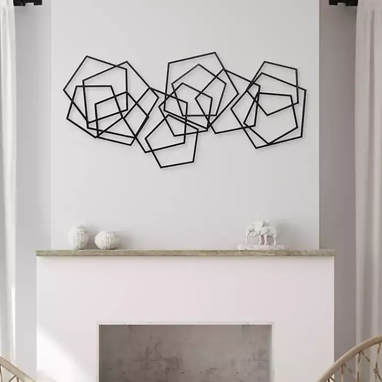 Kirklands Home Astraga Pentagon Plaque Black