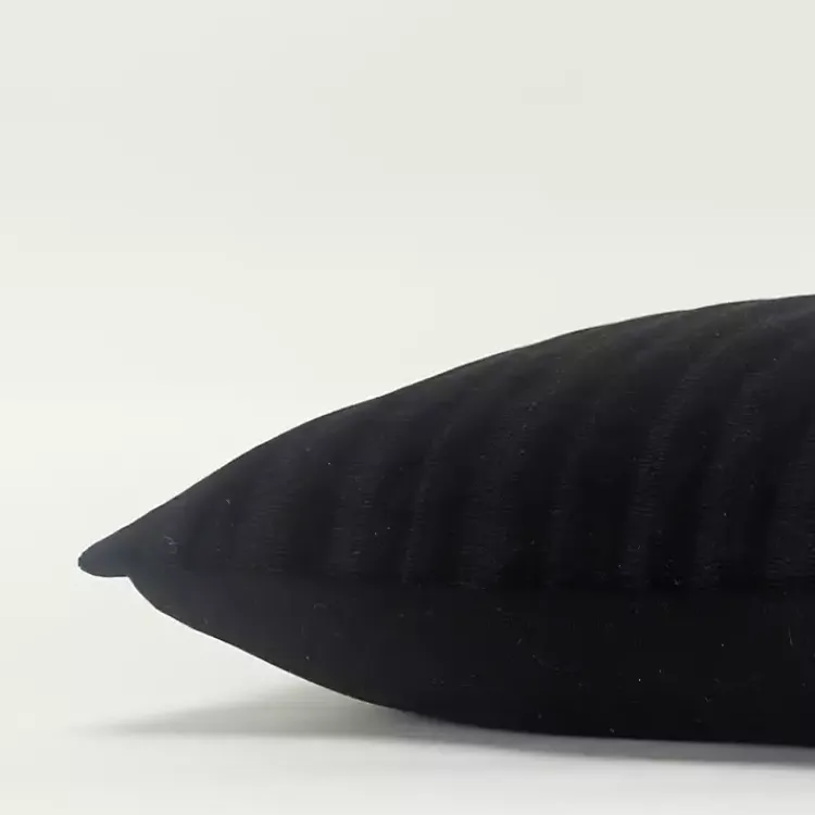Pillows>Kirklands Home Asymmetrical Stripe Lumbar Pillow Black