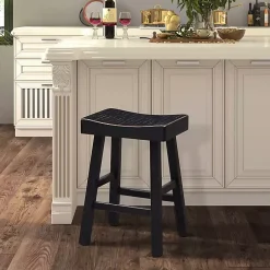 Kirklands Home Backless Cooper Counter Stools, Set of 2 Black Clearance