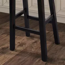 Kirklands Home Backless Cooper Counter Stools, Set of 2 Black Clearance