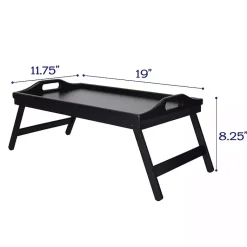 Kirklands Home Bamboo Standing Serving Tray Black Outlet