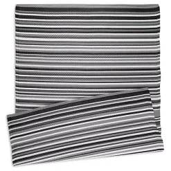 Kirklands Home Black Barcode Stripe Outdoor Area Rug, 4x6 Clearance