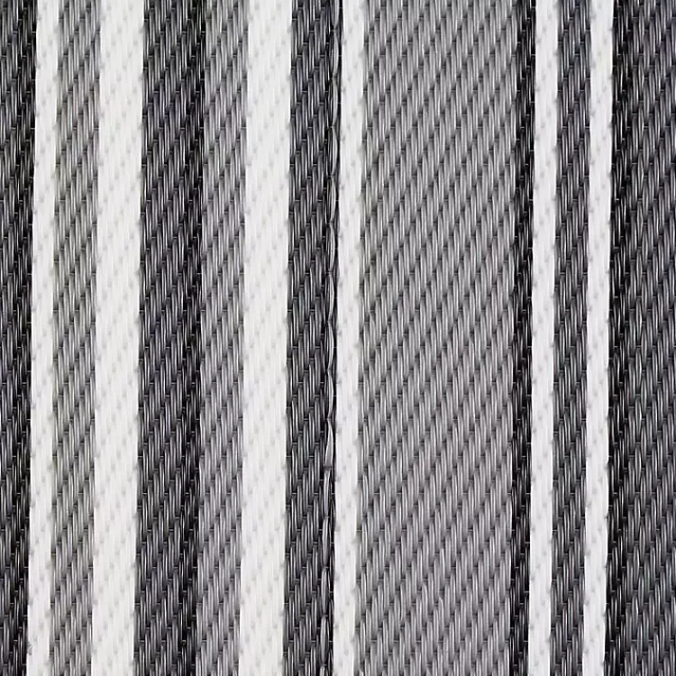 Kirklands Home Black Barcode Stripe Outdoor Area Rug, 4x6 Clearance