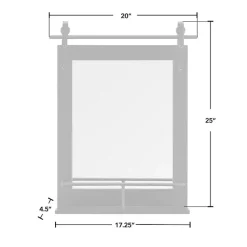 Kirklands Home Barn Door Wall Mirror with Shelf Black