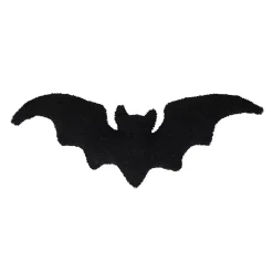 Halloween>Kirklands Home Bat Shaped Halloween Pillow Black