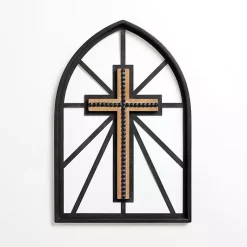 Kirklands Home Black Beaded Cross Wall Plaque Hot