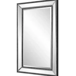 Kirklands Home Beaded Double Frame Beveled Wall Mirror Black Sale