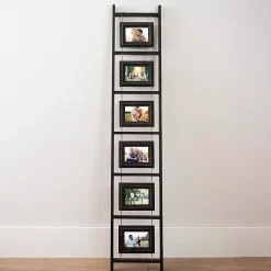 Collage Frames>Kirklands Home Beaded Frame Photo Collage Ladder Black