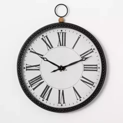 Kirklands Home Black Beaded Metal Wall Clock Online