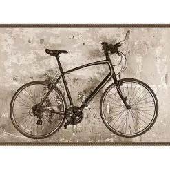 Kirklands Home Black Bike Framed Canvas Art Print New