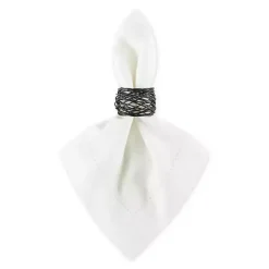 Kirklands Home Bird Nest 6-pc. Napkin Ring Set Black Best