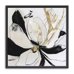 Kirklands Home Black Bloom II Framed Canvas Art Print New