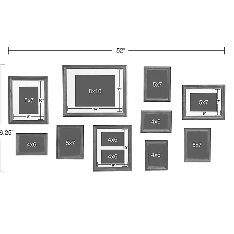 Kirklands Home Black Bordeaux 10-pc. Gallery Wall Frame Set Online