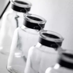 Vases>Kirklands Home 4-Bottle Runner Vase Black