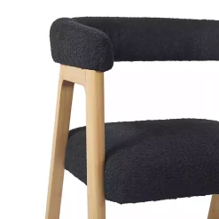 Kirklands Home Boucle Curved Back Ezra Counter Stool Black Online
