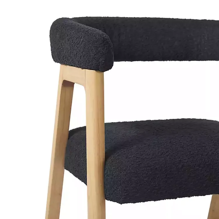Kirklands Home Boucle Curved Back Ezra Counter Stool Black Online