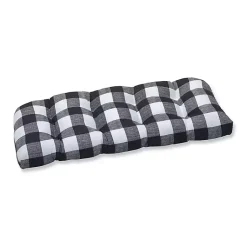 Kirklands Home Buffalo Check Outdoor Loveseat Cushion Black Online